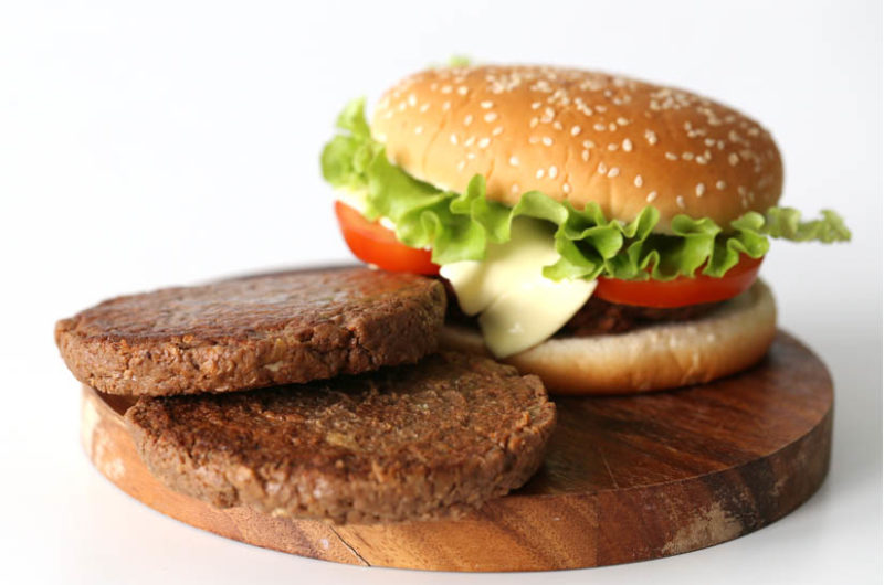 Receta de hamburguesa de soja texturizada y remolacha