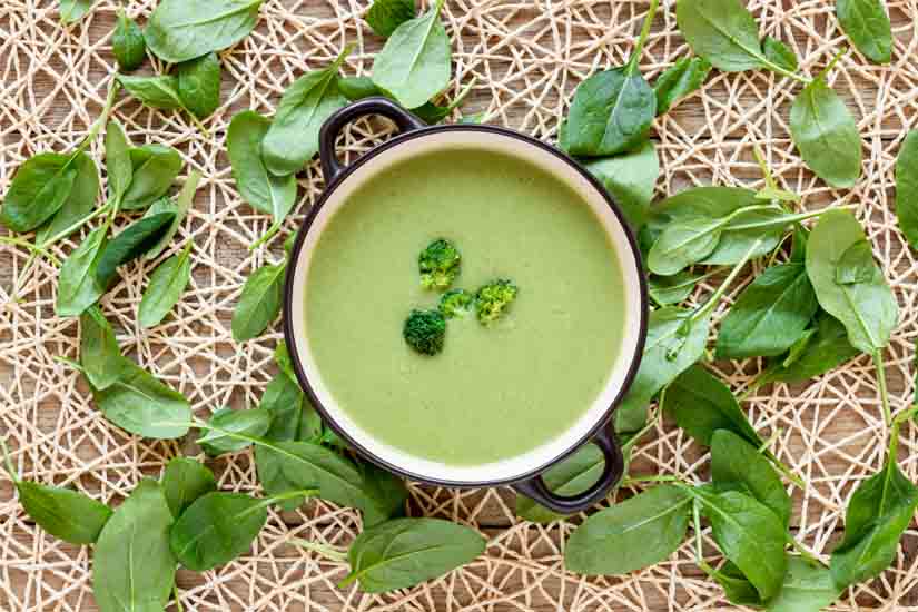 Sopa de espinacas receta