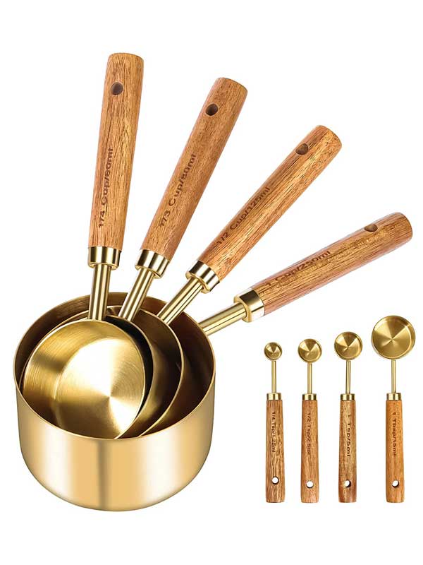 Juego de cucharas medidoras para cocina. 